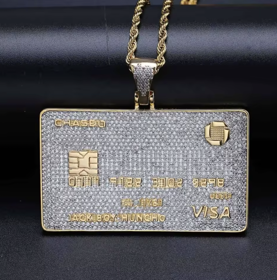 Icy Credit Card Chain Necklace