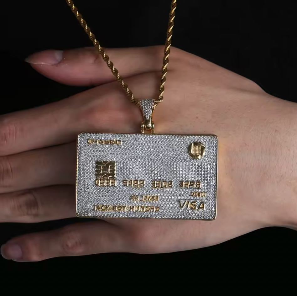 Icy Credit Card Chain Necklace