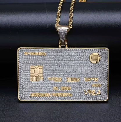 Icy Credit Card Chain Necklace